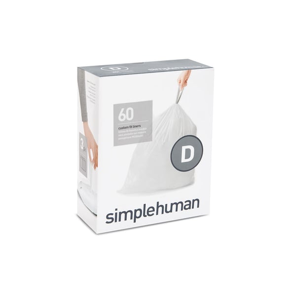 simplehuman CW0254 skraldepose 20 L Hvid 60 stk