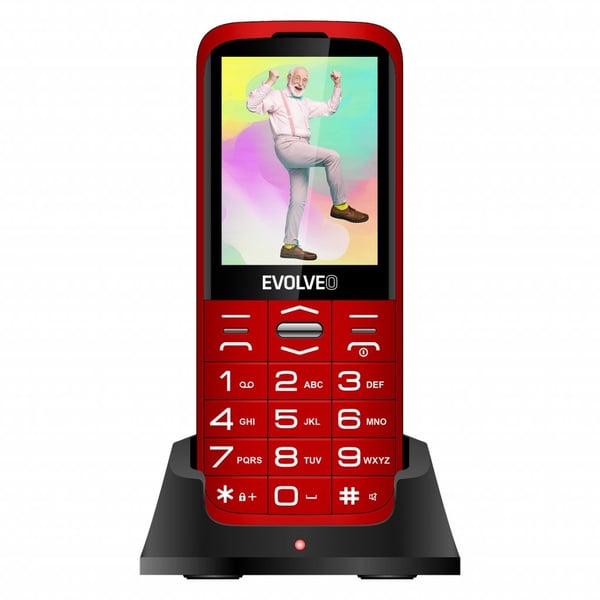 Evolveo EasyPhone 8595683203548 mobiltelefoner 7,11 cm (2.8") 113 g Röd Seniortelefon