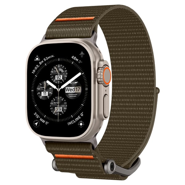 Spigen AMP05982 Smart bærbart (wearable) tilbehør Band Kaki Nylon