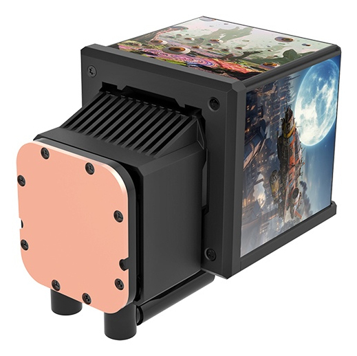 Pikkukuva 6 / 6: Thermaltake MINECUBE 360 Ultra Suoritin All-in-one-nesteenjäähdytin 12 cm Musta 1 kpl