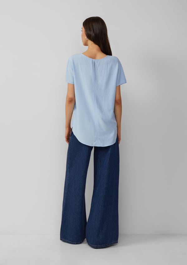 s.Oliver 2162738.5072.32 skjorte & top Bluse Kort ærme Viskose
