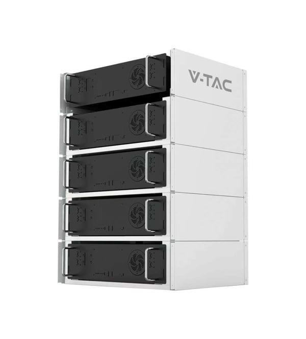 Pikkukuva 1 / 3: RACK Teline energian varastointiin V-TAC 5.12kWh VT48100E-P2 Max. 5 moduulia 10 vuoden takuu