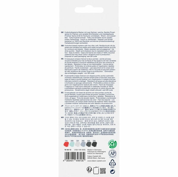 Miniatyrbillede 2 af 2: Faber-Castell 164813 fineliner Fin 6 stk