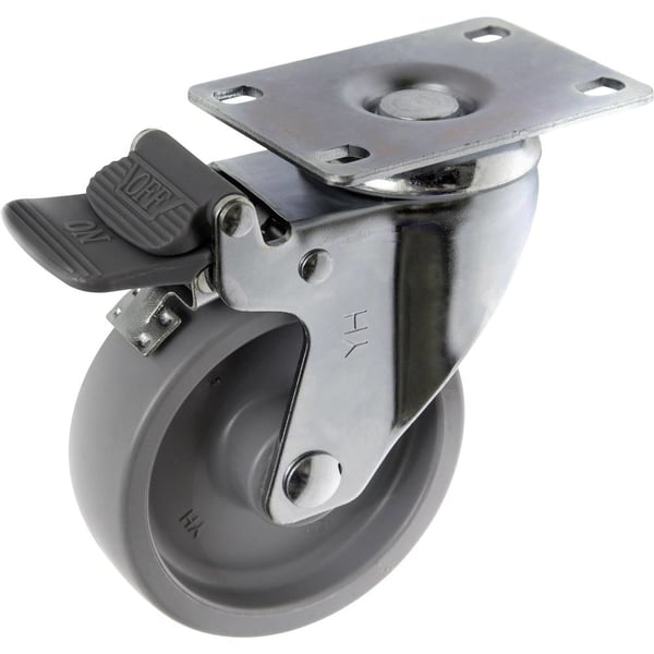 Miniatyrbillede 3 af 3: Toolcraft TO-5137938 møbelhjul Sort, Metallic 125 kg Polypropylen (PP) 10 cm 1 stk