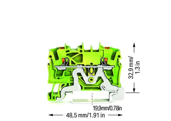 Wago 2L-SCHUTZL.KL.M.DRÜCK.2,5²GEGR / WAGO 2202-1207