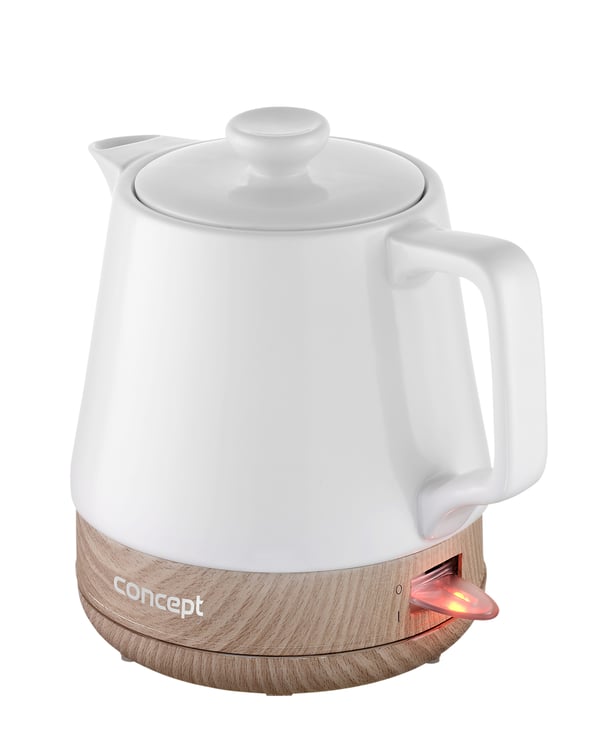 Miniatyrbild 2 av 12: Concept RK0060 vattenkokare 1 l 1200 W Vit, Trä