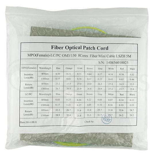 Miniatyrbillede 8 af 8: BlueOptics CBL-MPO12-4LC-SMF-5M-BO InfiniBand og fiberoptisk kabel MPO 4x LC Gul
