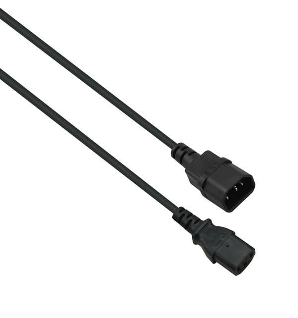 Helos 262661 el-ledning Sort 3 m IEC C13 IEC C14
