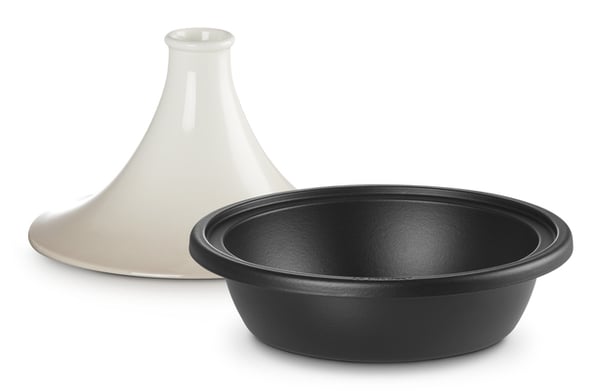 Miniatyrbillede 3 af 5: Le Creuset 02.829.001.03137 sovsegryde 3,7 L Rund Sort, Hvid