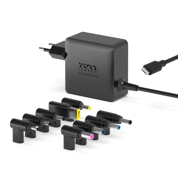 Port Designs 904065UWEU virta-adapteri ja vaihtosuuntaaja Sisätila 65 W Musta
