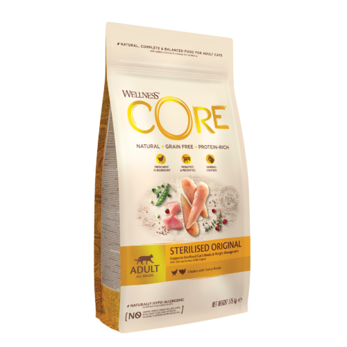 Wellness CORE 76344107262 torrfoder till katt 1,75 kg Vuxen Kyckling, Turkiet