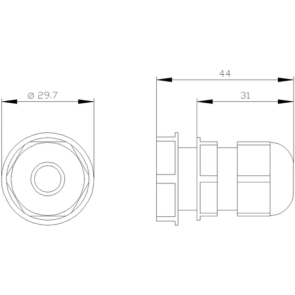 Siemens 3SU1900-0HG10-0AA0 3SU19000HG100AA0 Verschraubung 1 St.