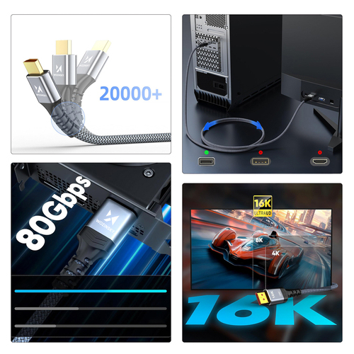 Pikkukuva 4 / 10: Wozinsky WPS-16AYL2S 2 m DisplayPort Musta