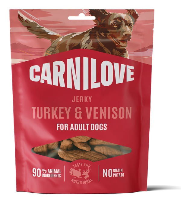 Pikkukuva 1 / 9: CARNILOVE 101112421 koiran ja kissan herkkupala Koira Välipala Turkki 100 g