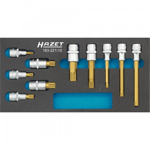HAZET 163-221/10 hylsy & hylsysarja Pistorasiasarja