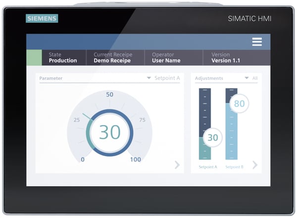 Siemens 6AV2128-3MB27-0BX0 touch-kontrolpanel 30,7 cm (12.1") 800 x 1280 pixel