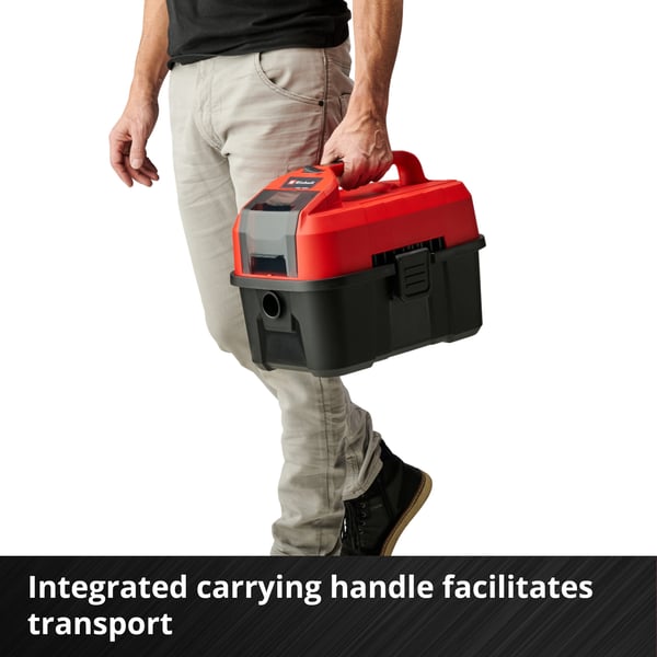 Einhell TE-VC 18/10 Li-Solo 10 L Musta, Punainen