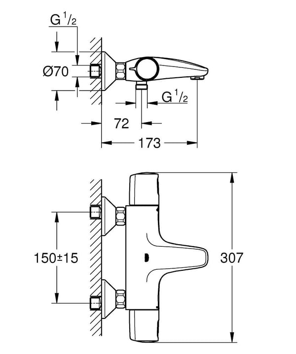 Miniatyrbild 2 av 2: GROHE Precision Trend Krom