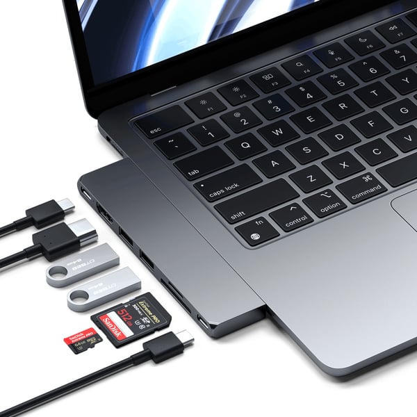 Miniatyrbillede 4 af 6: Satechi ST-HUCPHSM dockingstation Docking USB 3.2 Gen 2 (3.1 Gen 2) Type-C Grå