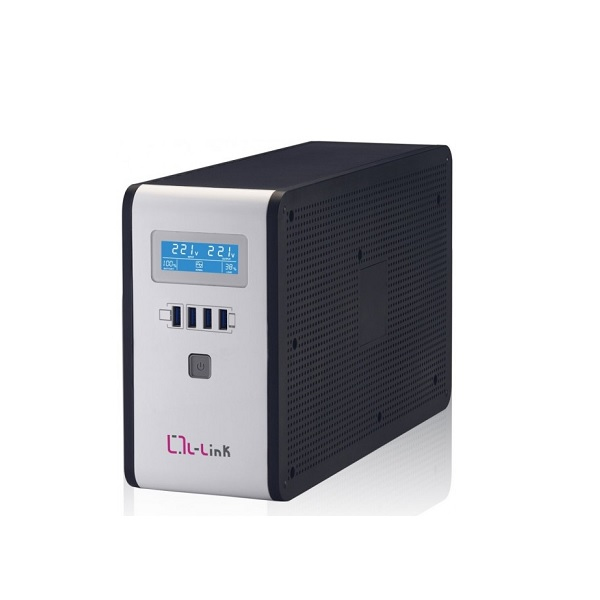 L-Link LL-7716 UPS-enhed Interaktivt indgangsstik 1,6 kVA 900 W 2 AC stikkontakt(er)