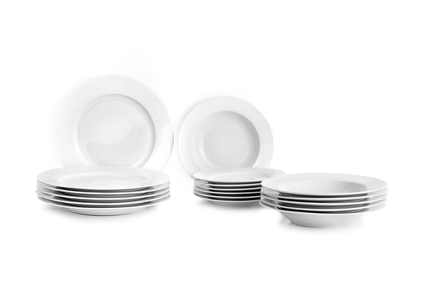 Ibili 692100 bordservicesæt 18 stk Porcelæn Hvid
