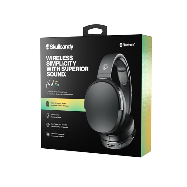 Skullcandy Hesh Evo Kuulokkeet Langallinen & langaton Pääpanta Puhelut/Musiikki USB Type-C Bluetooth Musta