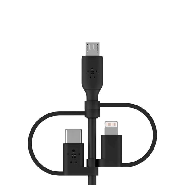 Belkin BOOST CHARGE USB-kaapeli 1 m USB A USB C/Micro-USB B/Lightning Musta