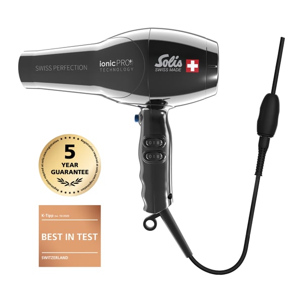 Miniatyrbillede 2 af 2: Solis Swiss Perfection 360º ionicPRO (440) hårtørrer 2300 W Sort