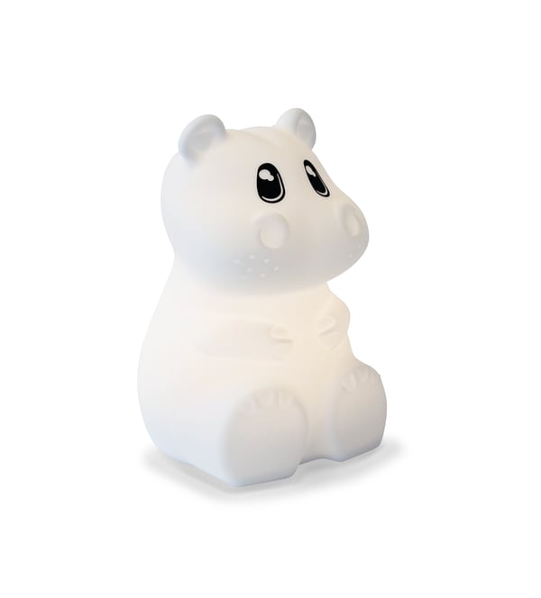 KIDYWOLF Hippo natlys til baby Fritstående Hvid LED