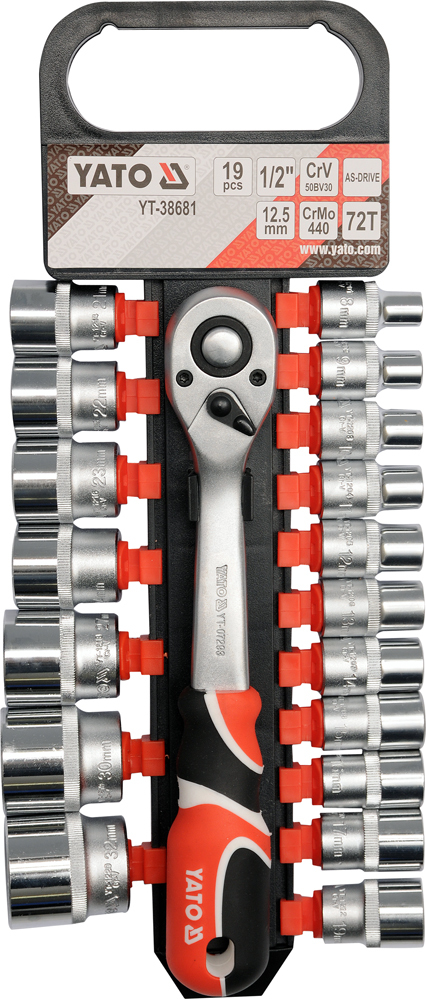 Yato YT-38681 topnøgle Topnøglesæt 19 stk