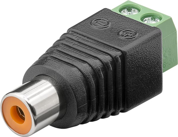 Miniatyrbild 1 av 3: Goobay 76741 kabelomvandlare (hane/hona) RCA 2-pin Svart