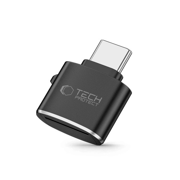 Miniatyrbild 3 av 4: Tech-Protect 5906302361953 kabelomvandlare (hane/hona) microSD Card USB-C Svart