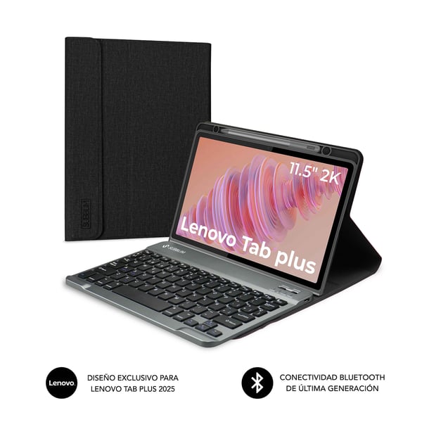 SUBBLIM SUBKT3-BTL330 tangentbord för mobila enheter QWERTY Spansk Bluetooth Svart