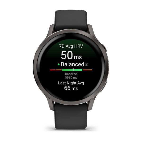 Pikkukuva 2 / 6: Garmin Venu 4 3,05 cm (1.2") AMOLED 41 mm Digitaalinen 390 x 390 pikseliä Kosketusnäyttö Musta Wi-Fi GPS (satelliitti)