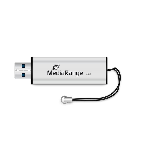 MediaRange MR914 USB-sticka 8 GB USB Type-A 3.2 Gen 1 (3.1 Gen 1) Svart, Silver