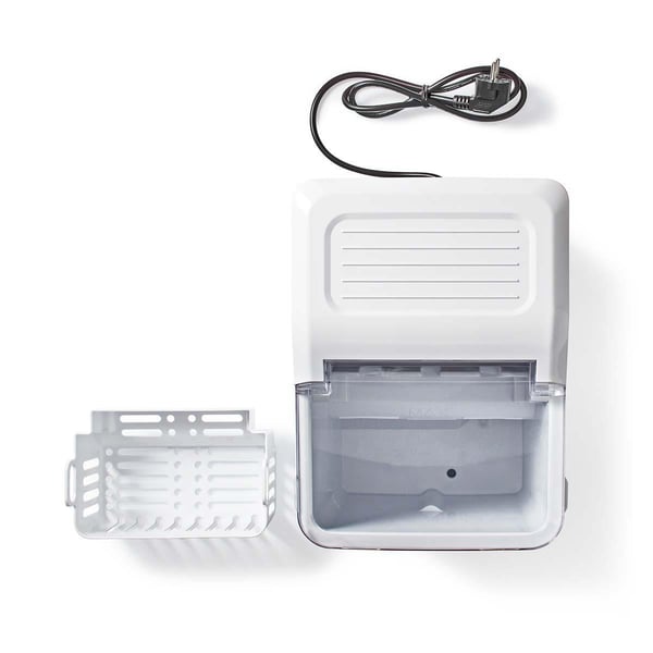 Nedis KAIC100FWT maskine til isklump Indbygget/fritstående isterningefremstiller 12 kg/24t 120 W Hvid