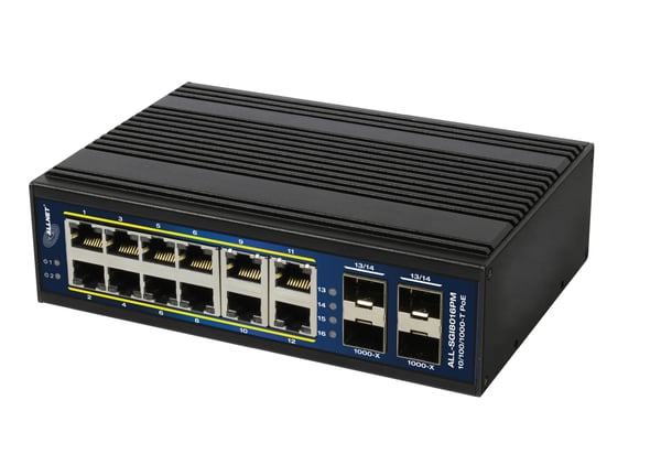 Miniatyrbillede 2 af 4: ALLNET ALL-SGI8016PM netværksswitch Administreret L2+/L3 Gigabit Ethernet (10/100/1000) Strøm over Ethernet (PoE) Sort