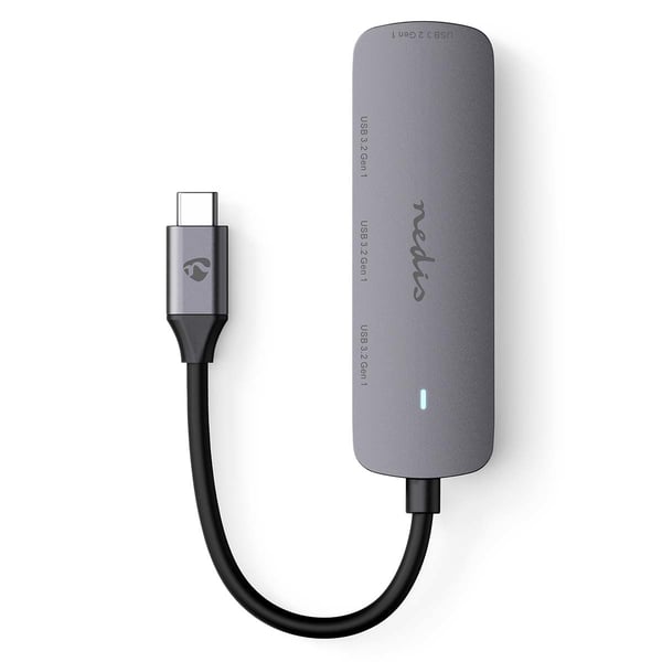 Miniatyrbild 7 av 7: Nedis CCGB64220GY01 gränssnittshubbar USB 3.2 Gen 1 (3.1 Gen 1) Type-C 5000 Mbit/s Grå
