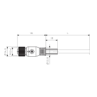 Weidmüller 1058500050 sensor- & aktuatorkabel 0,5 m M12 Sort
