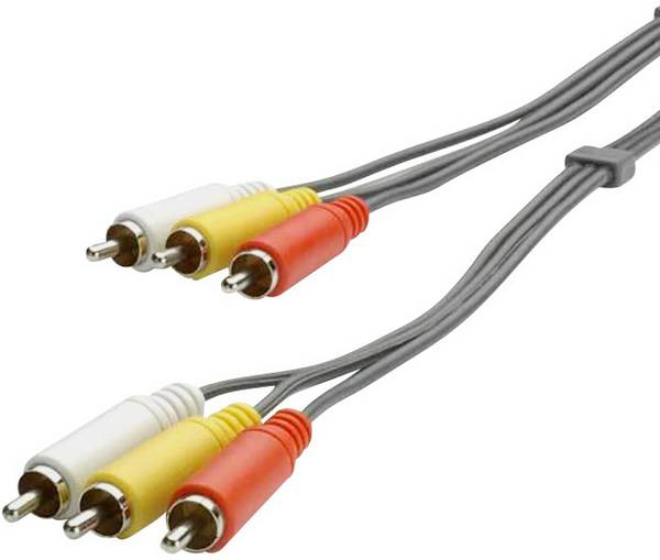 SpeaKa Professional SP-1300792 ljudkabel 3 m 3 x RCA Svart