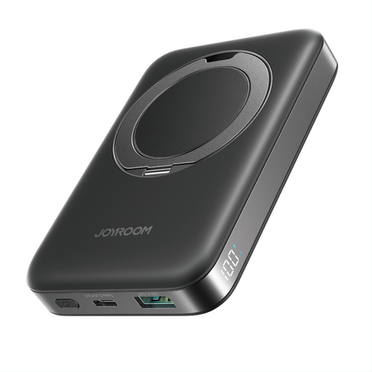 JOYROOM JR-PBM12 akku- ja paristolaturi Litium polymeeri (LiPo) 10000 mAh Langaton lataaminen Musta