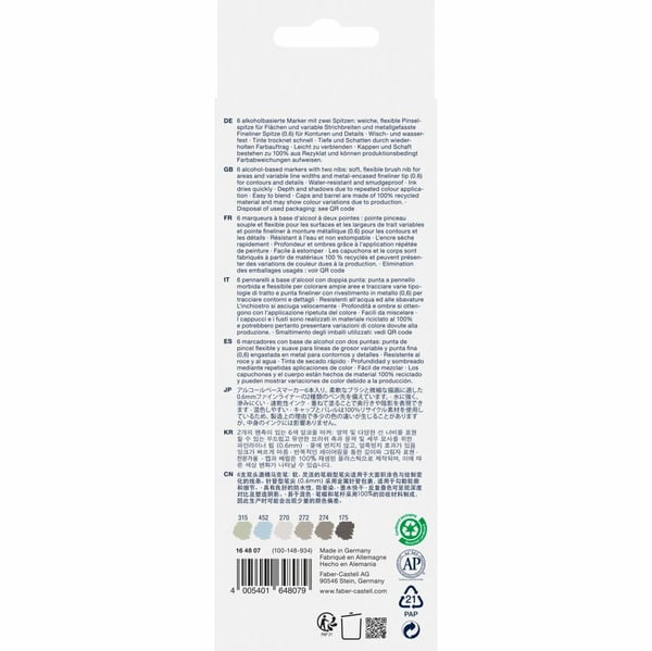 Faber-Castell 164807 fineliner Flerfarvet 6 stk