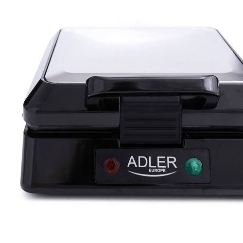 Adler AD 3036 vaffeljern 4 vaffel/vafler 1500 W Sort, Grå