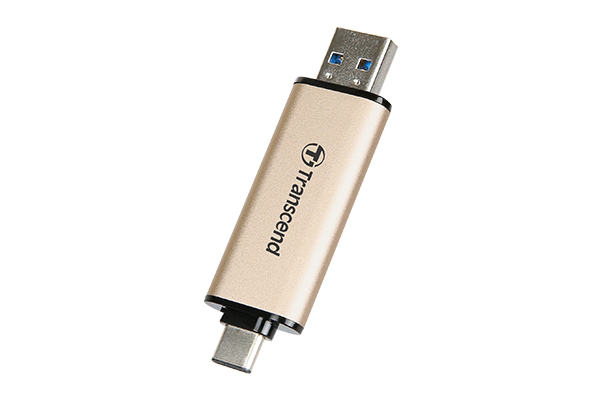 Transcend JetFlash 930C USB-sticka 256 GB USB Type-A / USB Type-C 3.2 Gen 1 (3.1 Gen 1) Guld