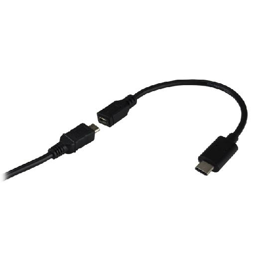 MCL USB31-CM/2HBFCE USB-kabel USB 2.0 0,17 m USB C USB A Sort