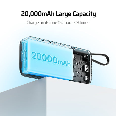 Miniatyrbillede 3 af 5: CUKTECH CUKP200NGLDG powerbank Lithium-Ion (Li-Ion) 20000 mAh Grå