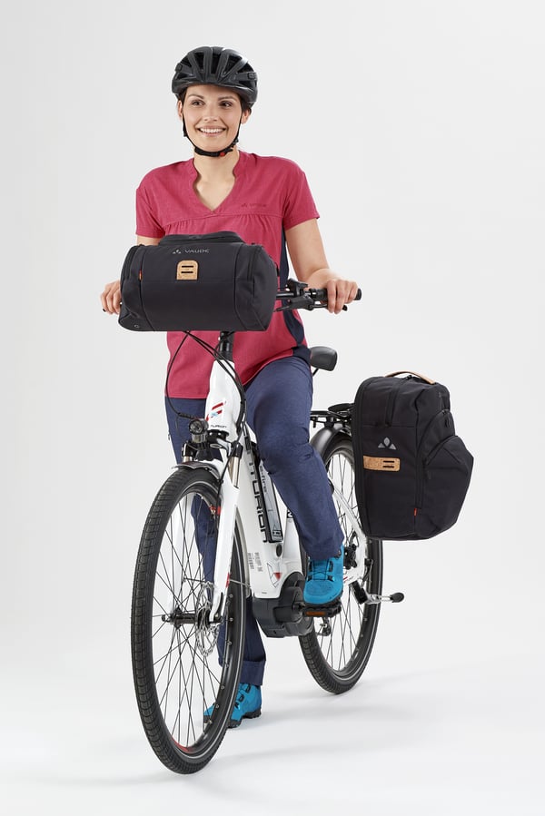 VAUDE eBack Single Bagside Cykeltaske 28 L Polyester, Polyurethan Sort