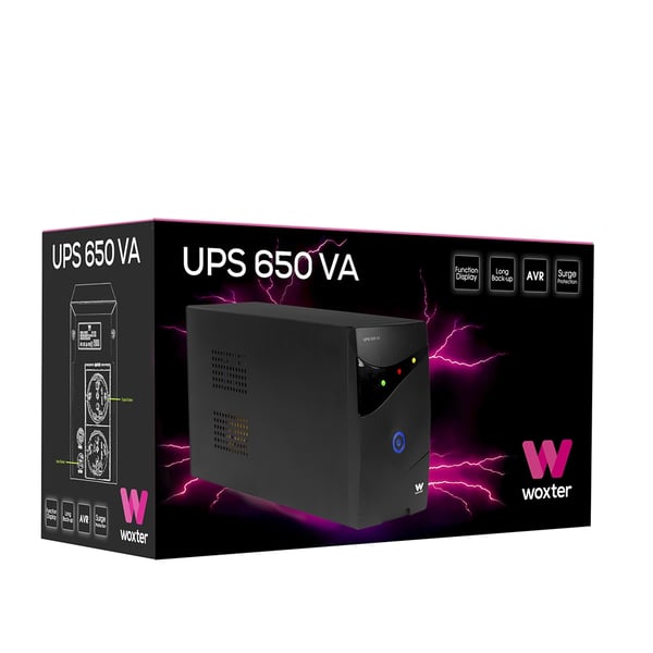 Woxter PE26-062 UPS-enhed 0,65 kVA 360 W 3 AC stikkontakt(er)
