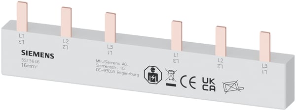 Miniatyrbillede 1 af 2: Siemens 5ST3646 samleskinnekomponent og tilbehør Grå 1 stk