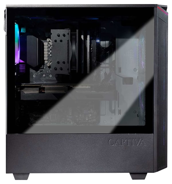 Miniatyrbillede 2 af 13: CAPTIVA Highend Gaming R89-572 AMD Ryzen™ 9 9900X 32 GB DDR5-SDRAM 2 TB SSD NVIDIA GeForce RTX 5070 Ti Windows 11 Home Midi Tower PC Sort